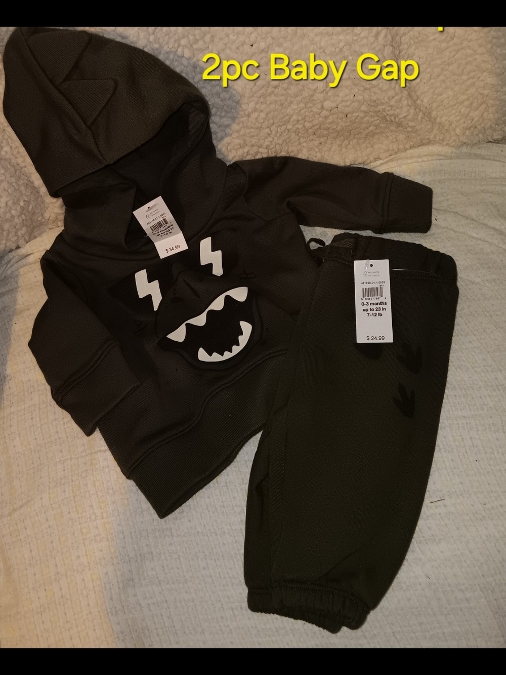 GAP Dark Green Monster Hoodie & Joggers Set